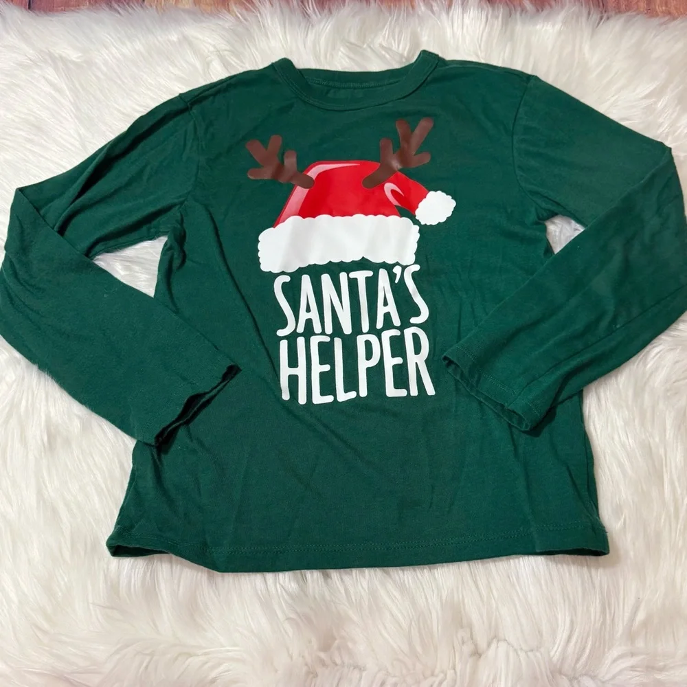 The Children’s Place Youth Boy Size Small (5/6) Long Sleeve Holiday Shirt